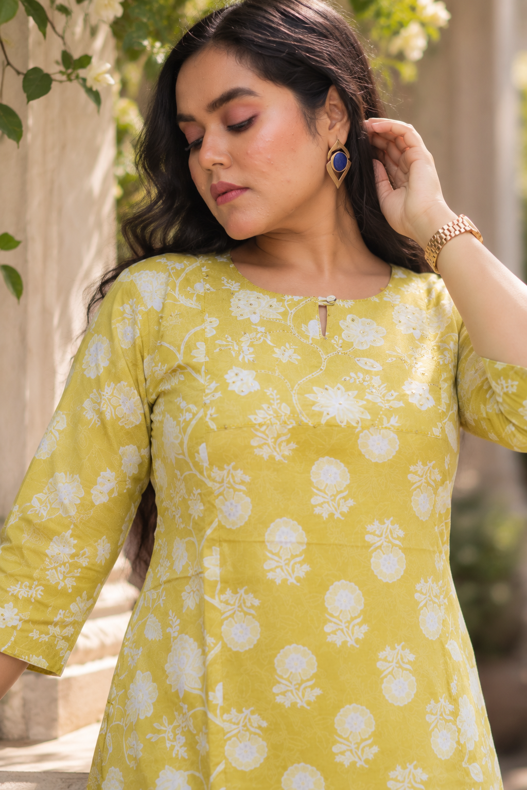 Light Green Mix & Match Floral Print Embroidered Kurta With Pant