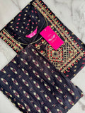 Black Embroidered Kurta With Pant