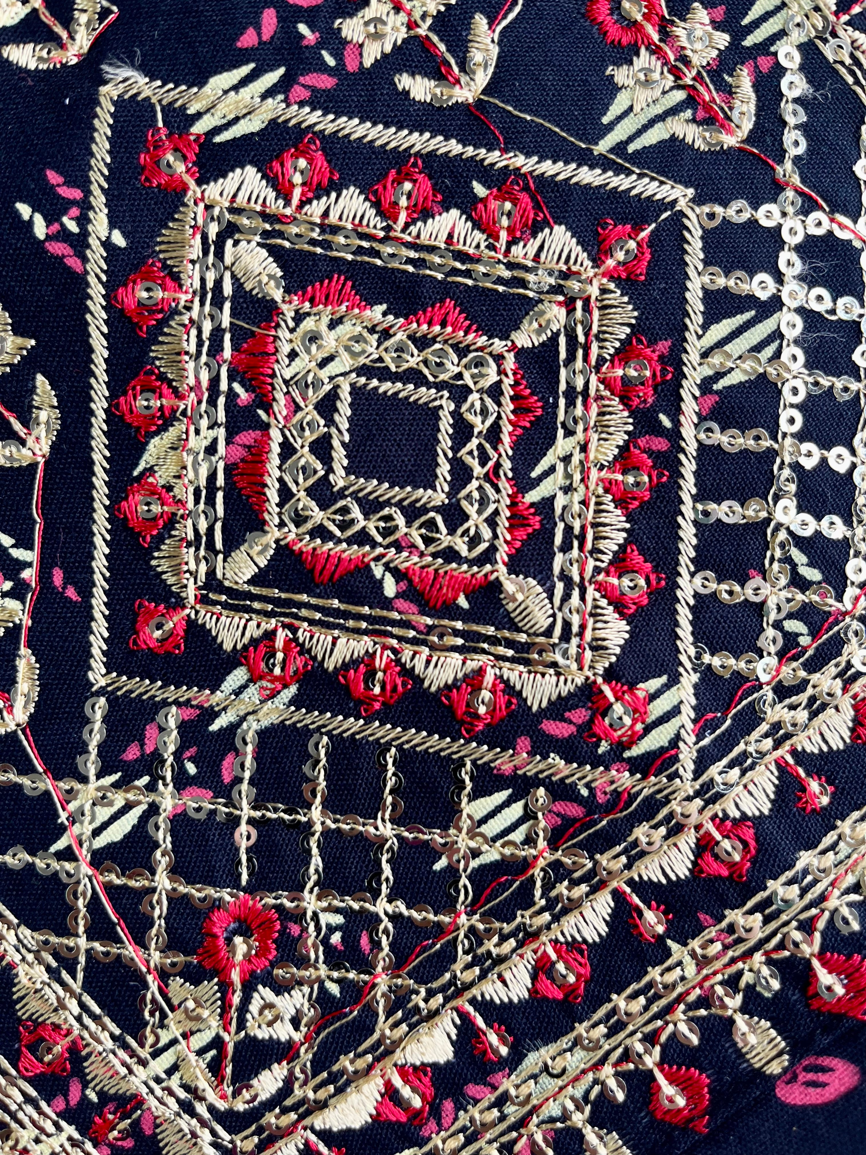 Black Embroidered Kurta With Pant