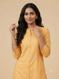 Yellow Self-Design Kurta