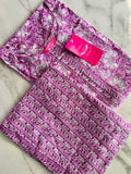 Purple Floral Print Kurta With Pant