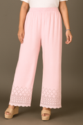 Baby Pink Schiffli Embroidered Palazzo
