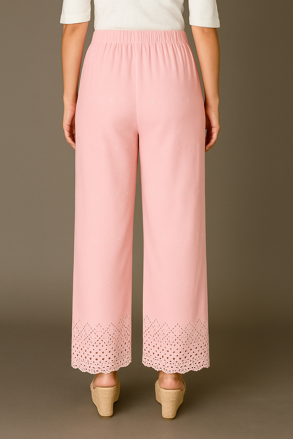 Baby Pink Schiffli Embroidered Palazzo