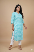 Aqua Blue Mix-Match Kurta