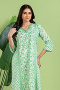 Mint Green Mix & Match Floral Print Kurta