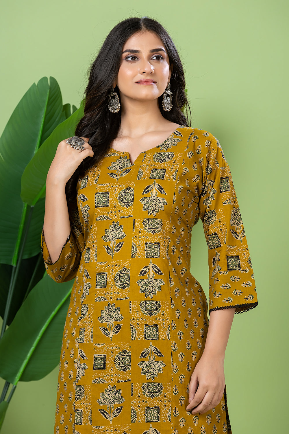 Yellow Mix & Match Floral Print Straight Kurta