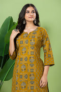 Yellow Mix & Match Floral Print Straight Kurta