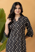 Black Camel Print Kurta