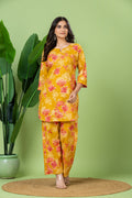 Yellow Floral Print Co-ord Set