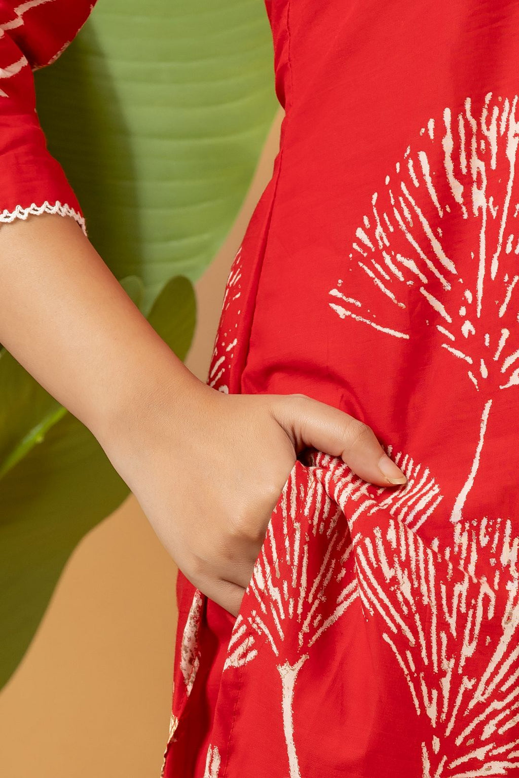 Red Floral Print Co-ord Set