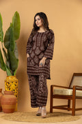 Grey brown Floral Print Co-ord Set