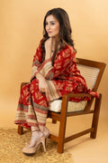 Rust & Beige Floral Print Co-ord Set